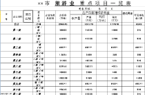 excel市旅游业重点项目一览表模板