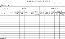 excel事业单位增人计划执行情况统计表模板