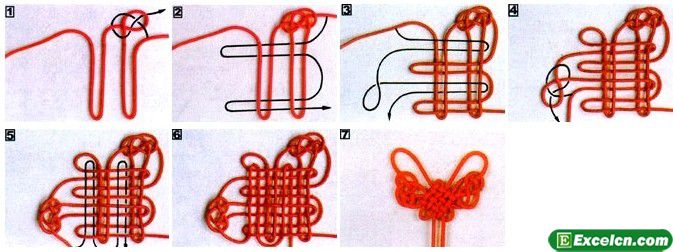 祝福中国结的编织方法图解