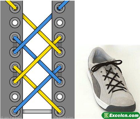 鞋带的24种系法图解