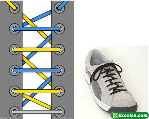 鞋带的24种系法图解