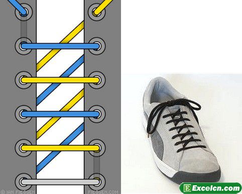 鞋带的24种系法图解