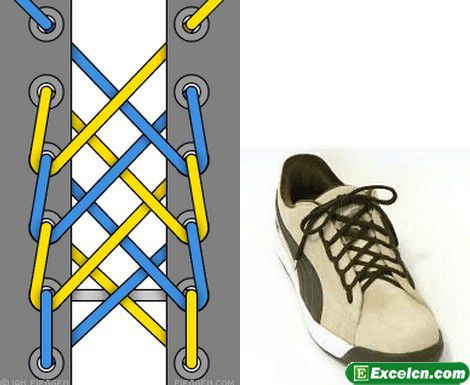 鞋带的24种系法图解