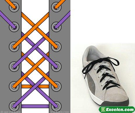 鞋带的24种系法图解