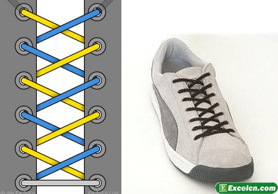 鞋带的24种系法图解