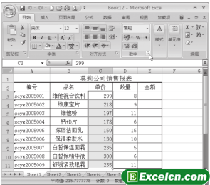 隐藏Excel2007单元格中的内容