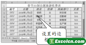 给Excel2007单元格添加打印边框