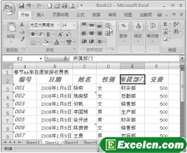 设置Excel2007单元格内容的对齐方式