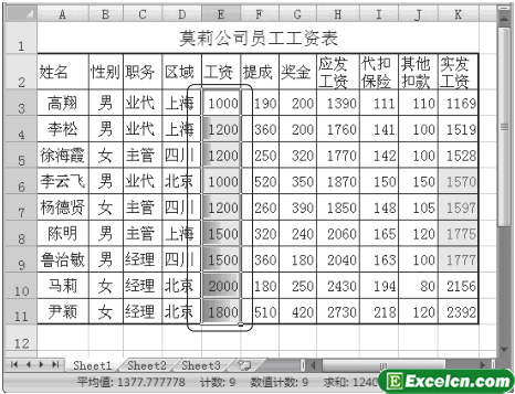 根据数据条标识Excel单元格格式