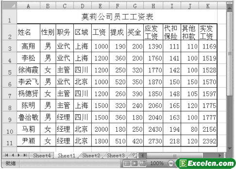 Excel2007中数据透视表