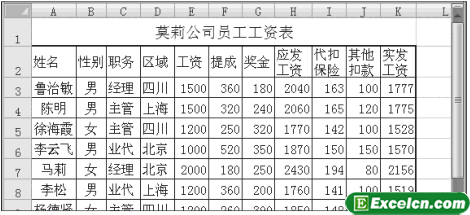 Excel工作表中插入分页符