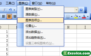 Excel2003中如何为图表和坐标轴添加标题