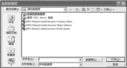 Excel2003导入外部数据