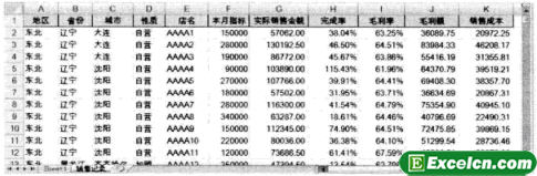 Excel实例表