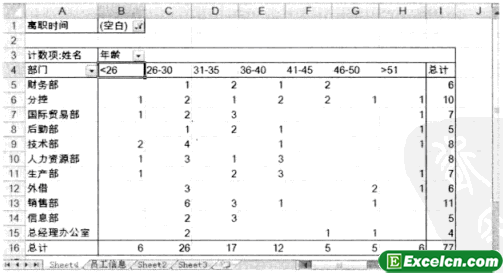 通过Excel组合字段分析数据