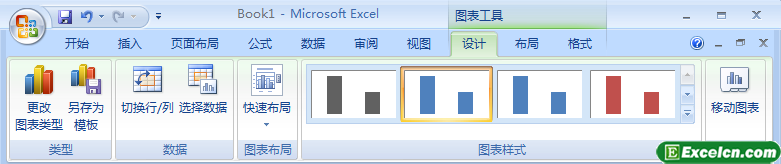 excel图表工具设计选项