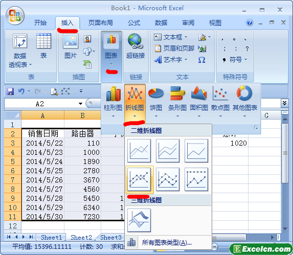 创建excel图表的操作步骤