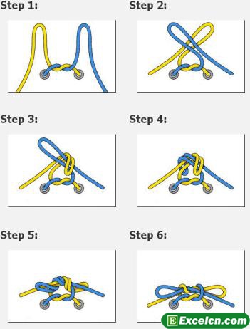 鞋带蝴蝶结的系法图解
