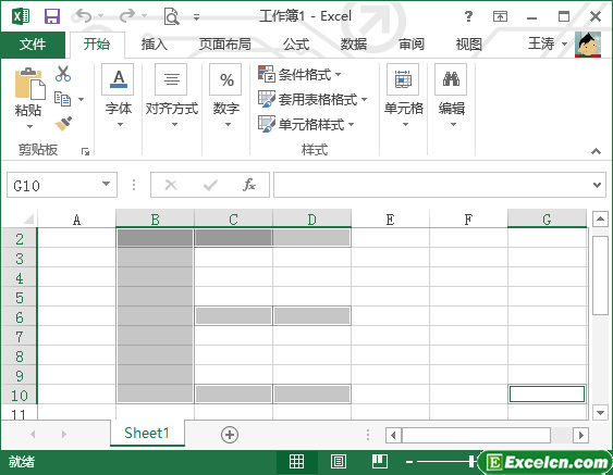 选择excel工作表和单元格