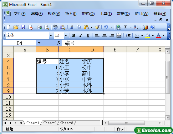 excel2003工作表