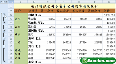 excel分类汇总使用方法