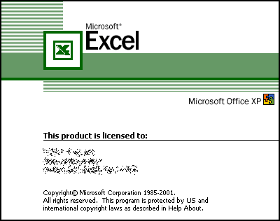 Excel xp