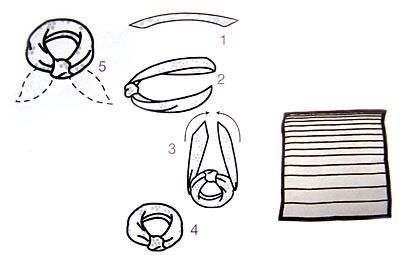 方丝巾的系法图解