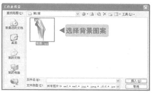 设置excel图片背景