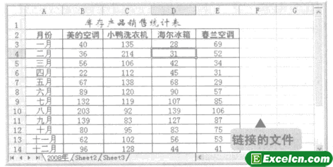 使用excel中超链接到外面的数据