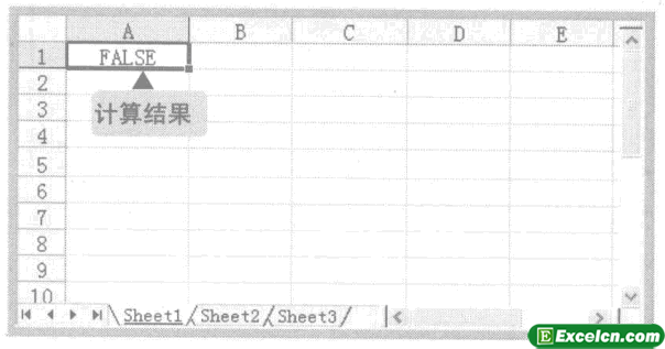 返回逻辑假值FALSE