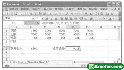 使用HLOOKUP函数查找excel首行内容