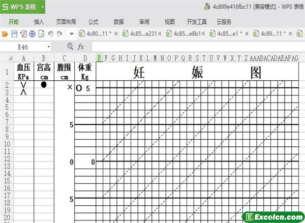 excel产科妊娠记录图表模板