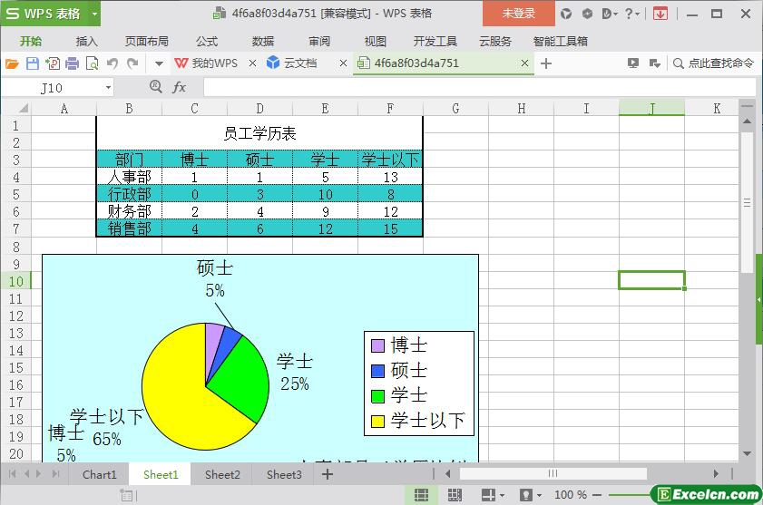 excel员工学历表模板