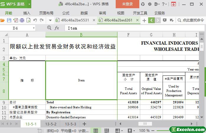 excel限额以上批发贸易业财务状况和经济效益模板