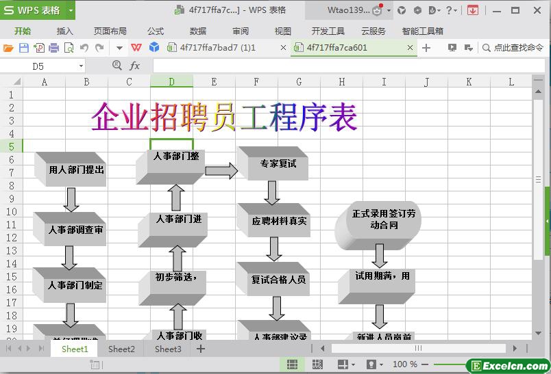 excel企业招聘员工程序表模板