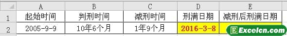 5.1excel年月日加减的例子和公式原理剖析