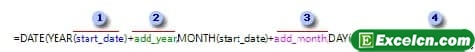 5.1excel年月日加减的例子和公式原理剖析