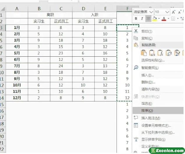 如何在Excel数据分析中制作分类堆积的柱形图